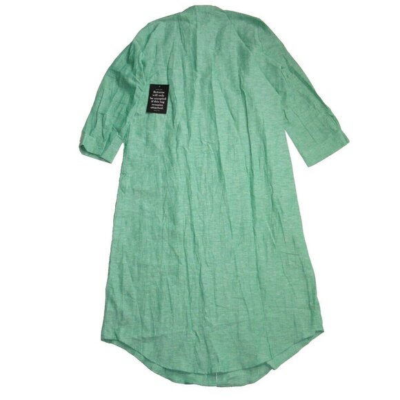 NWT Tuckernuck Lydell in Sea Green Linen Cotton Maxi Shirt Dress XXL 2XL - Picture 8 of 9